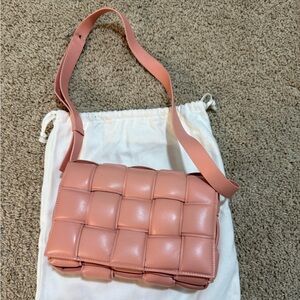 NWT Bottega Veneta Padded Cassette Peach